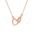 Fashion Micro Pave Rhinestone Crystal Heart Pendant Necklace Hollow Silver with Gold Plating and Pearl for Parties