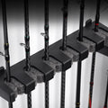 HISTAR 1 Pair 6 Holes ABS PVC Material EVA Holder Durable Horizontal Tool Accessories Wall Mounted Fishing Rod Rack