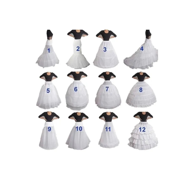 Wholesale Lolita Underskirt Wedding Accessories Fish Tail Petticoat for Ball Gown Wedding Dress Bridal Gown Wedding Petticoat