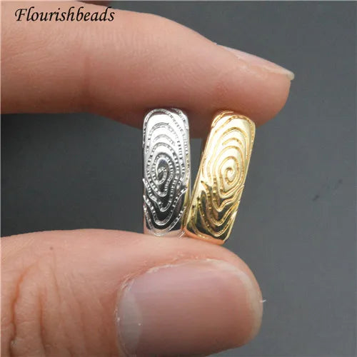 Rectangle Ripple U Shape CZ Paved Brass Metal Gold Silver Plated Wholesale Fine Earring Hook Clasps for Dangle Earring Making