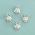 3D Floral Yoga Charm 925 Sterling Silver Lotus Flower Pendant for Jewelry Making Supplies
