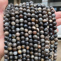 4/6/8/10/12mm Natural Round Gemstone Round Loose Energy Healing Beads Black Amazonite Stone Beads for Jewelry Making