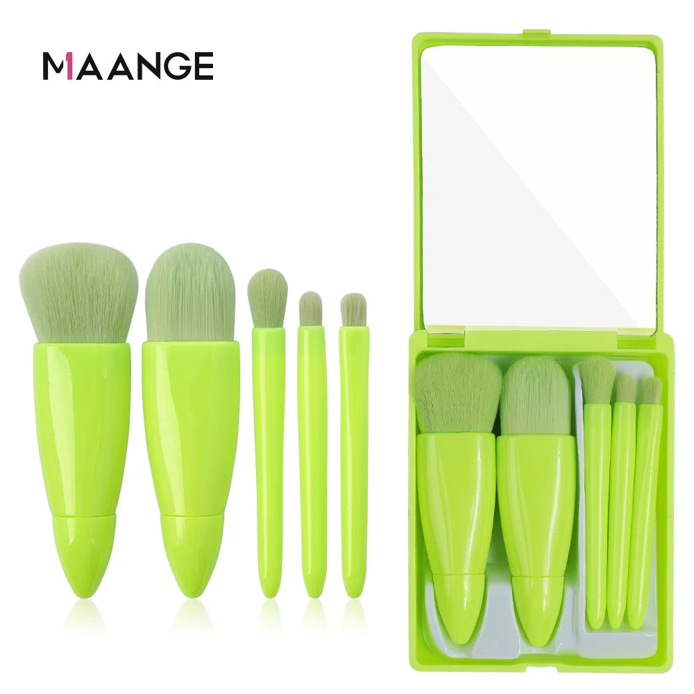 For Maange Maquillaje Private Label Professional Mini Makeup Brush Set 5PCS Travel-friendly with Packing for Concealer Use