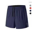 Men's Double-Layer Anti-Wear Fitness Training Shorts Loose Marathon Running Pants With Print Pattern for Adults