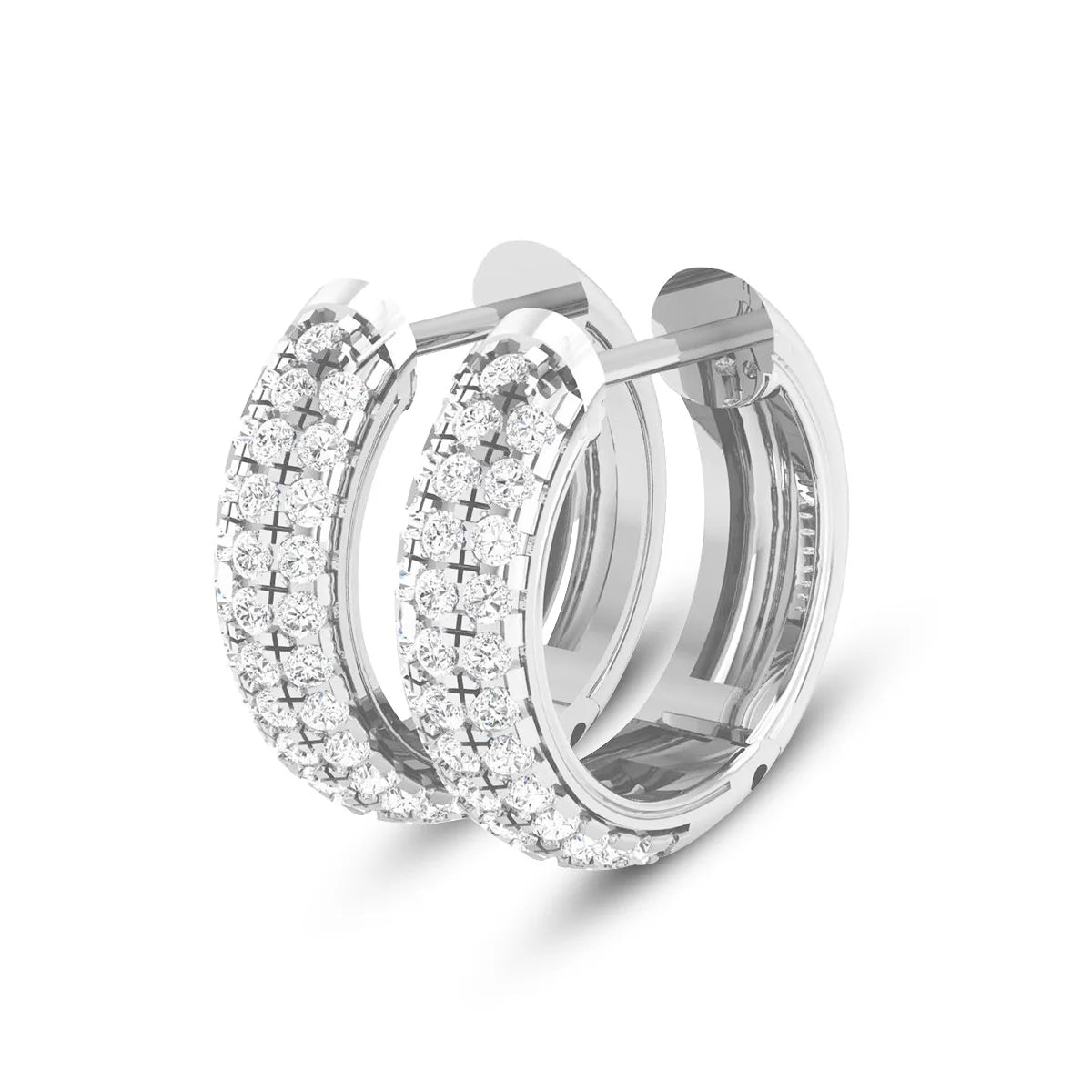 2025 New Trend Jewelry Manufacturer 925 Silver 14K Gold Engagement Wedding 0.8ct Moissanite Women Big Diamond Hoop Earrings