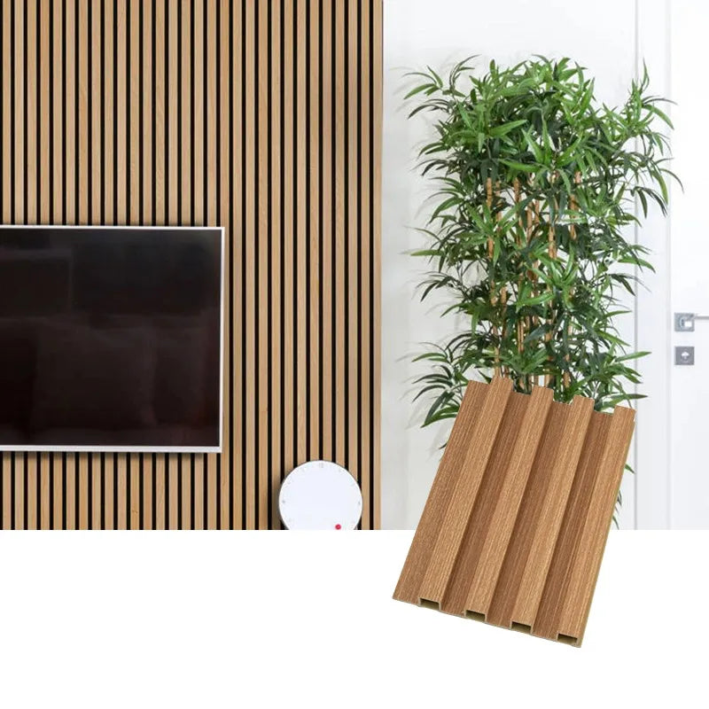 Eco-friendly Factory Indoor  Mobile Home Wpc Wall Paneling Different Wall Style Decoration Interior Hollow Wooden Wall Cladding