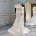 Jancember RL182 Romantic Sweetheart Off Shoulder Mermaid Appliques Pearls Wedding Dress