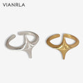 VIANRLA 925 Sterling Silver Jewelry Star Shape 18K Gold Ring Support Drop Shipping Daily Jewelry Wholesale