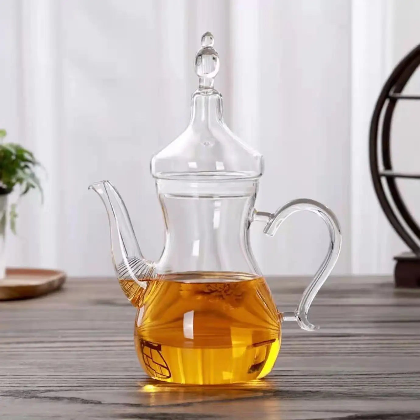 Portable 1000ml Arabic Handmade Borosilicate Glass Coffee and Tea Maker Moroccan Style Custom Logo Handmade Set