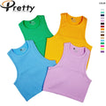 Wholesale Women Yoga Clothes Seamless Sportswear Vest Custom Gym Fitness Ribbed Sleeveless Tshirt Cropped Tank Tops for Women