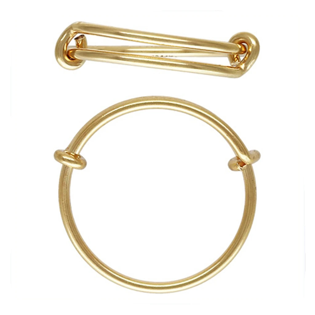 Fashion Classic Design 14K Gold Filled Adjustable Ring for Women Girls