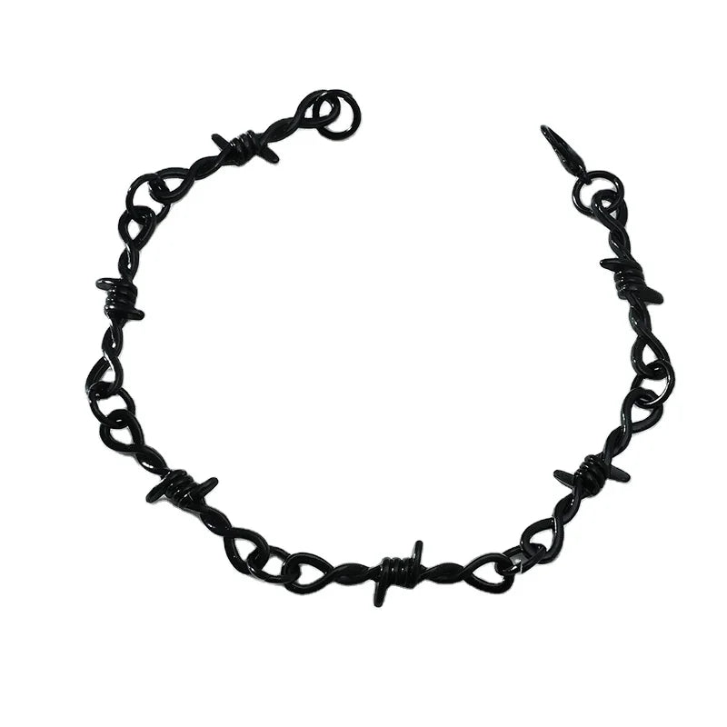 Hip Hop Jewelry Mens Womens Thorny Bramble Rivet Unique Alloy Bracelet