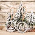 Wooden Christmas Decorations Three-dimensional Elk Pendant Christmas Tree Pendant Christmas Wood Pendant Crafts