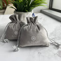 Small Grey Dust Bag Velvet Jewellery Gift Pouch Bag