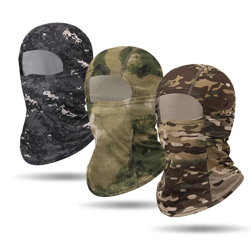 One Hole Camo Balaclava Hoodie Personalizadas Sun Protection Skimask Custom Facemask 100% Polyester All Season
