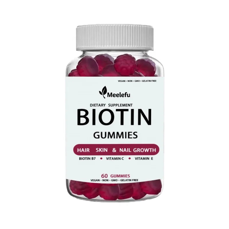 Vitamin Supplements Bear Vegan Gummy Candy Biotin Gummies for Strong Hair Nail Growth Skin Healthy