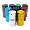 New Custom Logo Manual Crusher 5 Pieces Aluminum Alloy Herb Grinder Storage Jar Smoking Accessories 167g KL C006 50x101mm