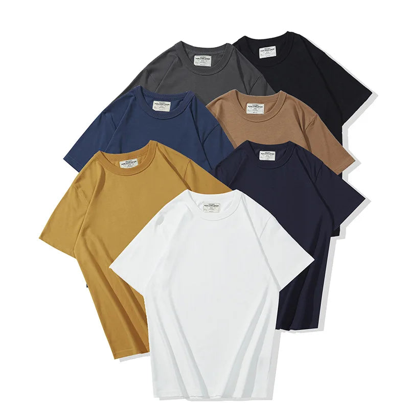 Summer Wholesale Custom High Quality Premium Men's 100% Cotton Plain Solid Clothing Made Clothing Manufacturers Hot Supplier