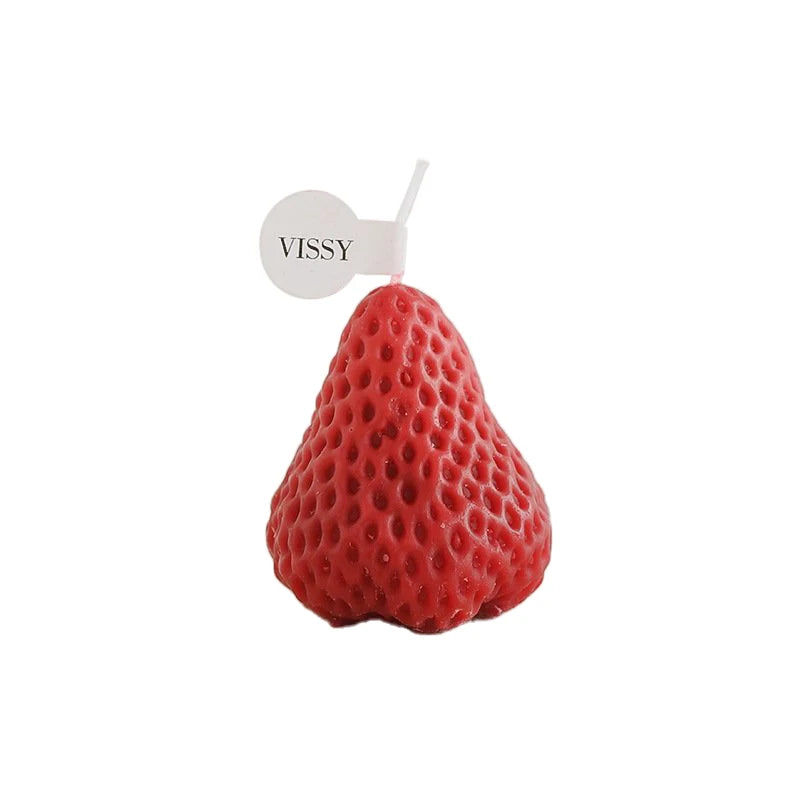 2024 Hot Selling Luxury Handmade Custom Fruit Strawberry Scented Candles Natural Soy Wax Scented Candles