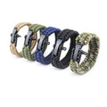 KongBo Parachute Cord Wristband Custom 550 Adjustable Metal Stainless Steel Buckle Shackle Paracord Survival Bracelet