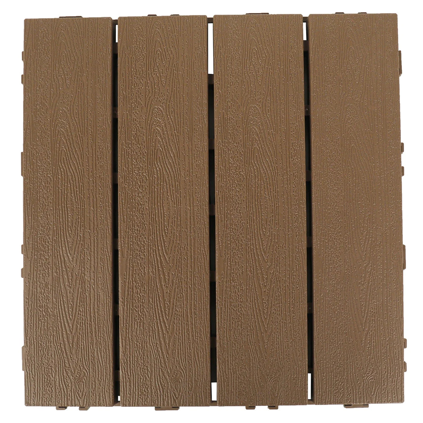 12" Anti-Termite Ins Style Interlocking Deck Tiles XF-P001 Waterproof Square Square for Outdoor Balcony Playground DIY Decking