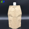 Ecofriendly Reusable Kraft Paper Baby Food Packaging Squeeze Pouch Liquid Spout Pouch Bags for Complementary Food