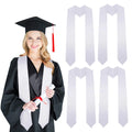 10 PCS/Lot RubySub 72 Inch White Satin Polyester Modern Stain Resistant Sublimation Graduation Stoles