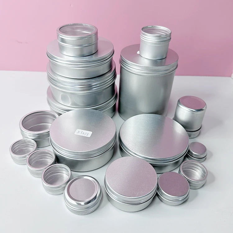 Custom Printed Aluminum Cans Metal Jar Container Round Aluminium Tin for Cream Aluminum Cream Jar
