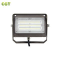 ETL DLC CE IP65 LED Flood Light Fixture with Photocell Arm Knuckle U Yoke Bracket Options 50W Garden Use