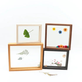 Wholesale Transparent Specimen A4 A3 Double Sided Glass Picture Wooden and Acrylic Floating Photo Frame Wall Art