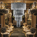 Wedding Party Lighting Decoration Acrylic Beaded Chandelier Accessories Crystal Curtain Chandelier for Celebration Hotel Events