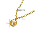 Couple 3D Stainless Steel 18K PVD Plating Moon and Sun Necklace Non Tarnish