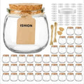 Custom 100ml & 300ml Glass Pudding Bottles with Wooden Stopper Cap Thickened Sealed for Face Cream Mascara Wig Milk Cup