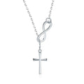 Wholesale Price S925 Sterling Silver Chain Link Fashion Jewelry Pendent Cross Necklace for Women Birthday Gift