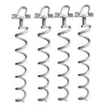 Steel Stakes Peg Trampoline Stake Anchors Ground Anchor Heavy Duty Preventing High Winds Spiral Dog Tie Fixing Swing Set