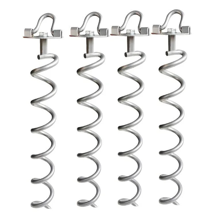 Steel Stakes Peg Trampoline Stake Anchors Ground Anchor Heavy Duty Preventing High Winds Spiral Dog Tie Fixing Swing Set