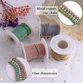 2025 Crystal Hot Selling SS6 Opal Color Stone Rhinestone Claw Chain  Fashion DIY Jewelry Crystal Rhinestone Cup Chain Trimming