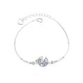 Elegant S925 Sterling Silver Moissanite Koi Chain & Link Bracelet for Women 3g Third Party Certified Bangles