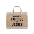 Eco-Friendly Reusable Medium Jute Hessian Beach Bag with Custom Logo Laminated Finish Rope Handle Shoulder Strap Letter Pattern