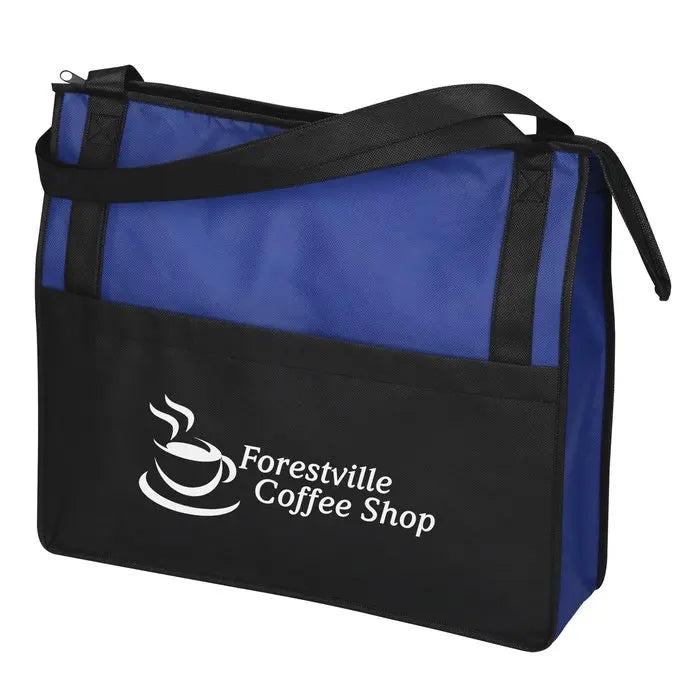 Reusable Grocery Bag Zipper Closure Letter Pattern Design Recycled PP Non-Woven Laminated Promotional Non-Degradable Long