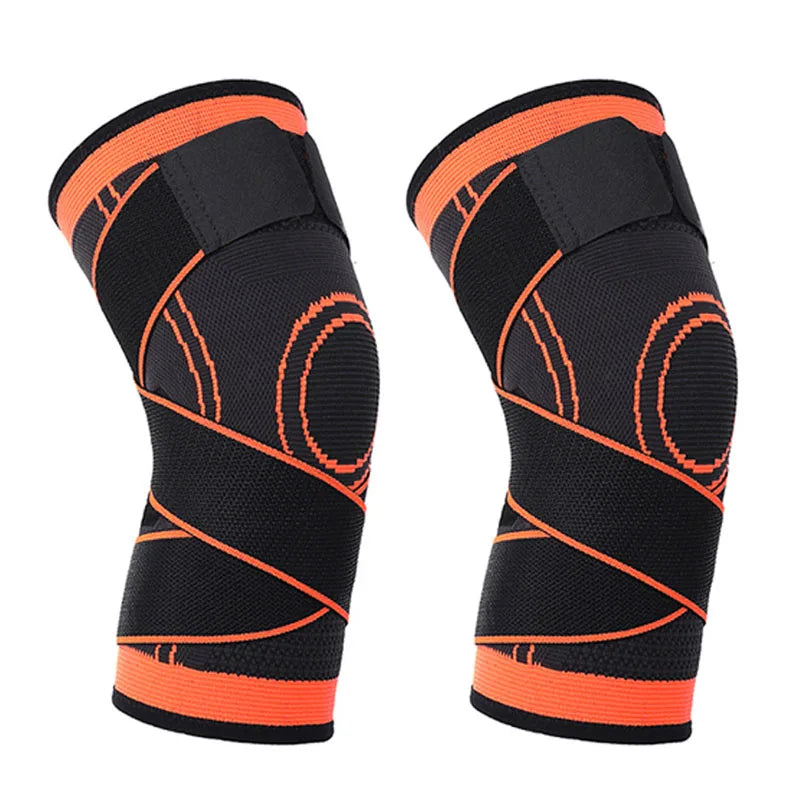 Factory Supplier Adjustable Strap Compression Knee Sleeve Nylon Cotton Tactical Knee Pads for Running Protective Knee Support