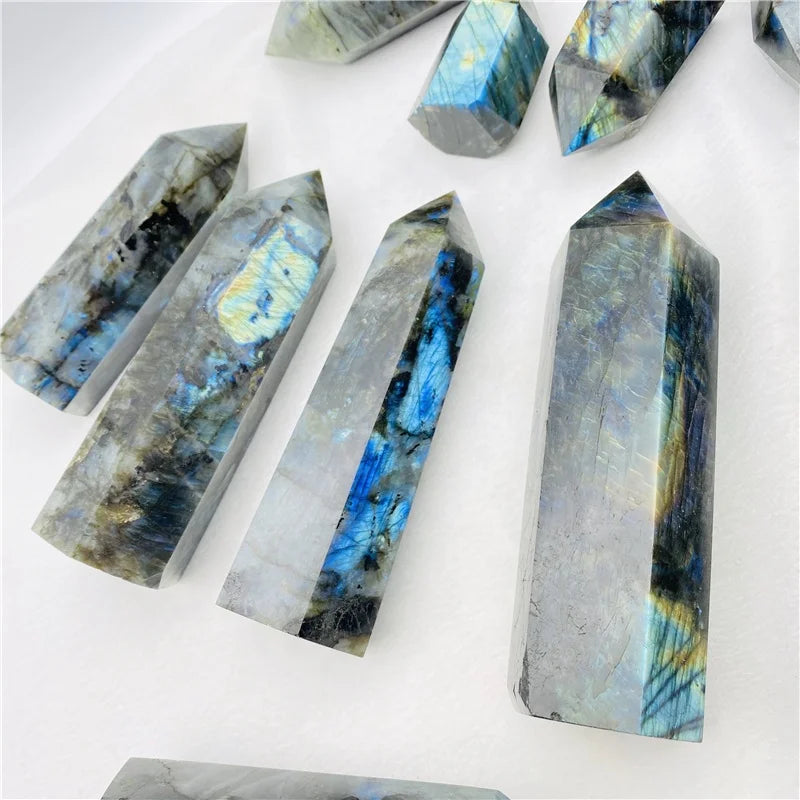 Wholesale Flash Labradorite Crystal Tower Labradorite Point for Decoration