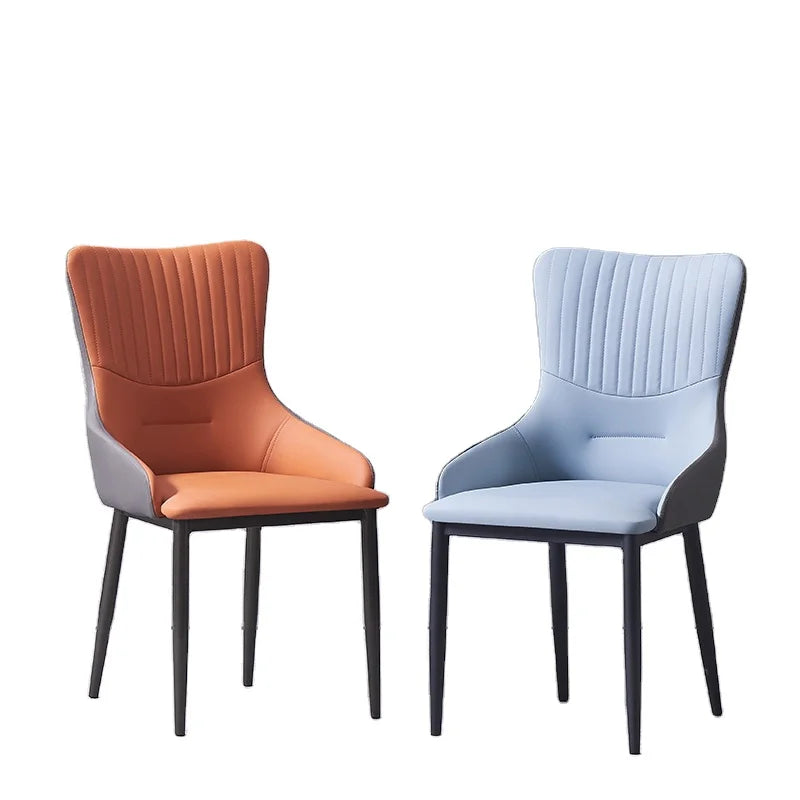 Modern Contemporary Comfortable Leather Upholstered Dining Chair with Armrest for Living Room and Gym Use