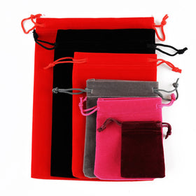 Hot Selling Recyclable Velvet Drawstring Jewelry Pouch 11 Color Options for Jewelry & Watch Packaging