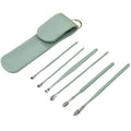 6Pcs/set Ear Wax Pickers Earpick Wax Remover Stainless Steel Piercing Kit Earwax Curette Spoon Care Ear Clean Toolear Cleaner