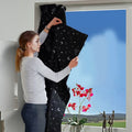 Xinlan Factory Curtain Supply Custom Made 100% Blackout Curtain Design Portable Blackout Blinds With Suction Cups