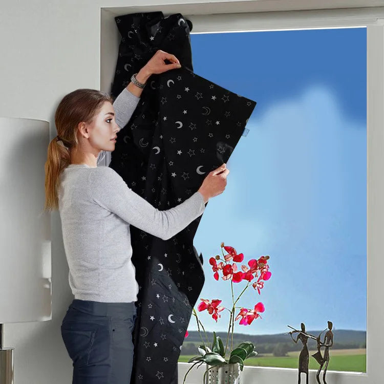 Xinlan Factory Curtain Supply Custom Made 100% Blackout Curtain Design Portable Blackout Blinds With Suction Cups