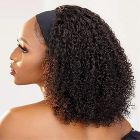 Wholesale Price Headband Wig Human Hair 100% Human Hair Wigs Natural Color Machine Made Headband Wigs 250% Density