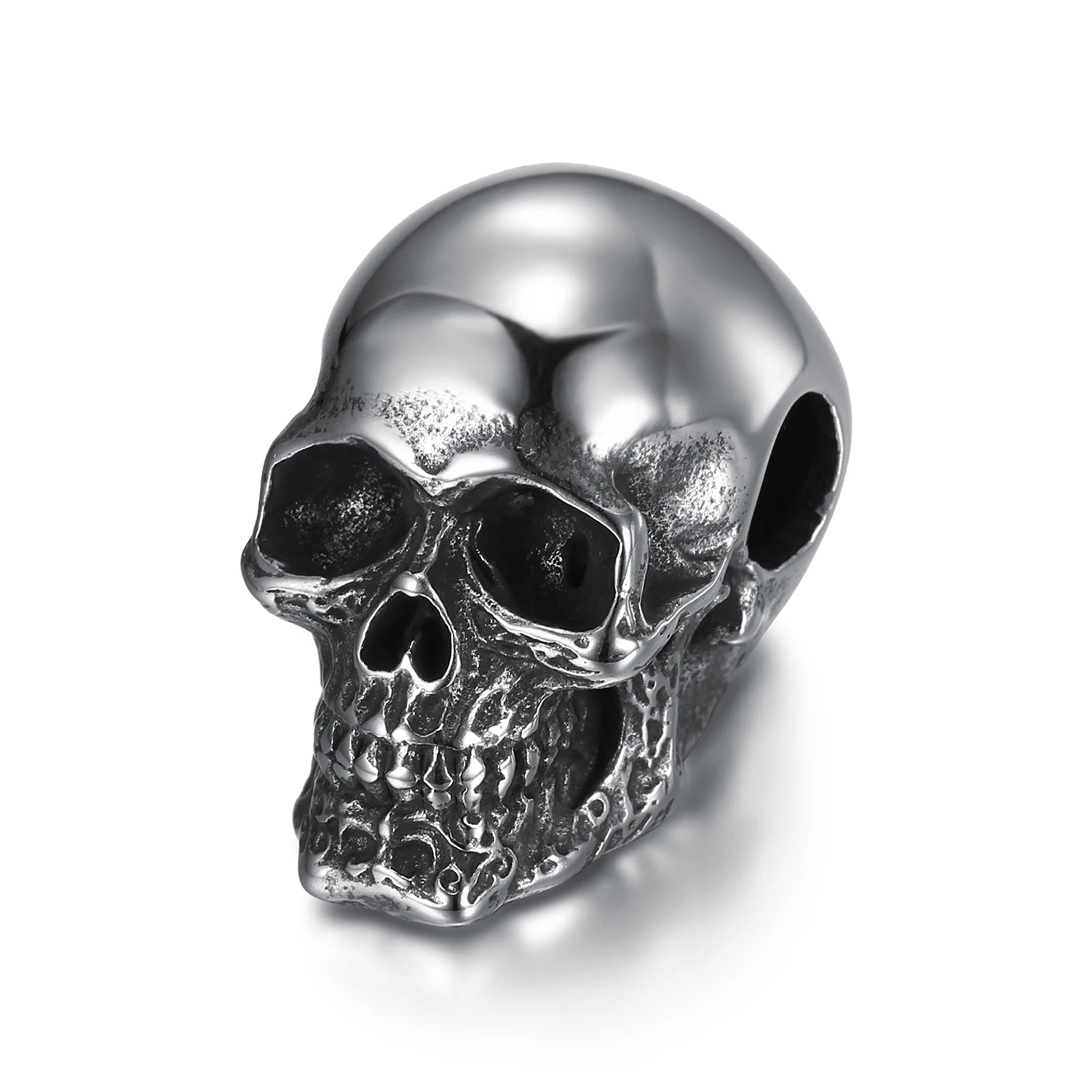 Stainless Steel Mens Gothic Motorcycle Biker Skull Pendant Hip-Hop Men's Biker Ghost Head Skull Punk Rock Cool Pendant