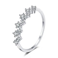 Valentines Day Gift 2023 Jewelry Water Wave Shape Shining Moissanite Ring Engagement Rings for Women